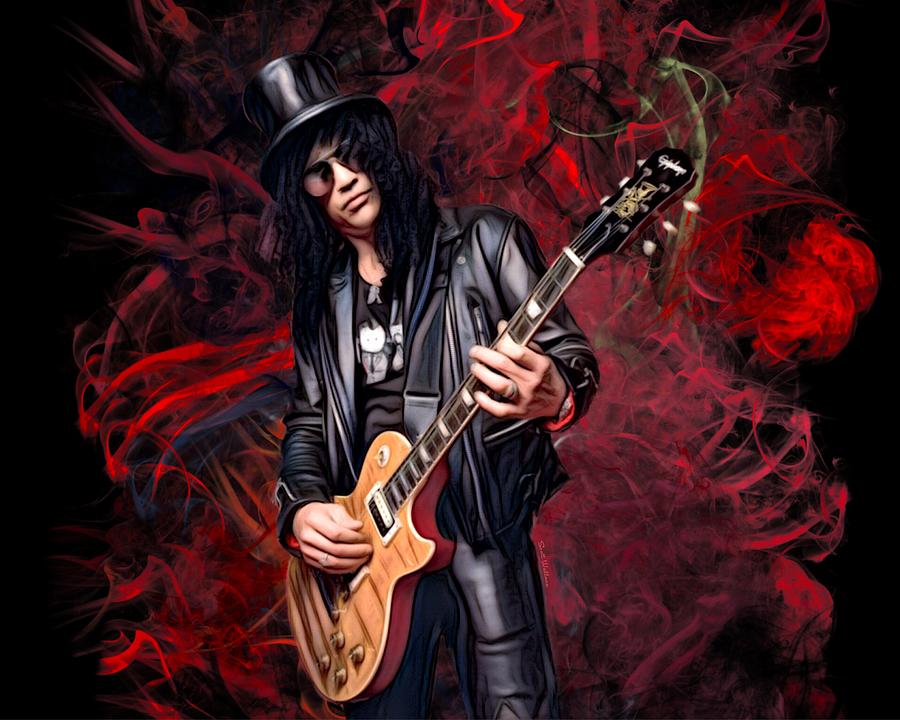 Slash Portrait Digital Art by Scott Wallace Digital Designs