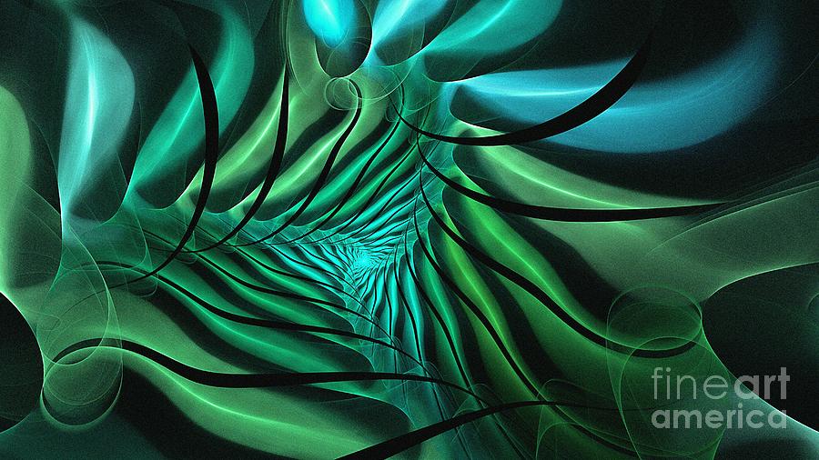 Slasher Blue Green Digital Art by Doug Morgan
