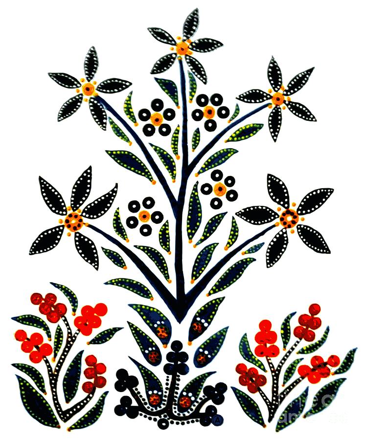 Anthony Painting - Slavic Flower Dinadon by Anthony Mrugacz Anthony Painting - Slavic Flower Dinadon by Anthony Mrugacz