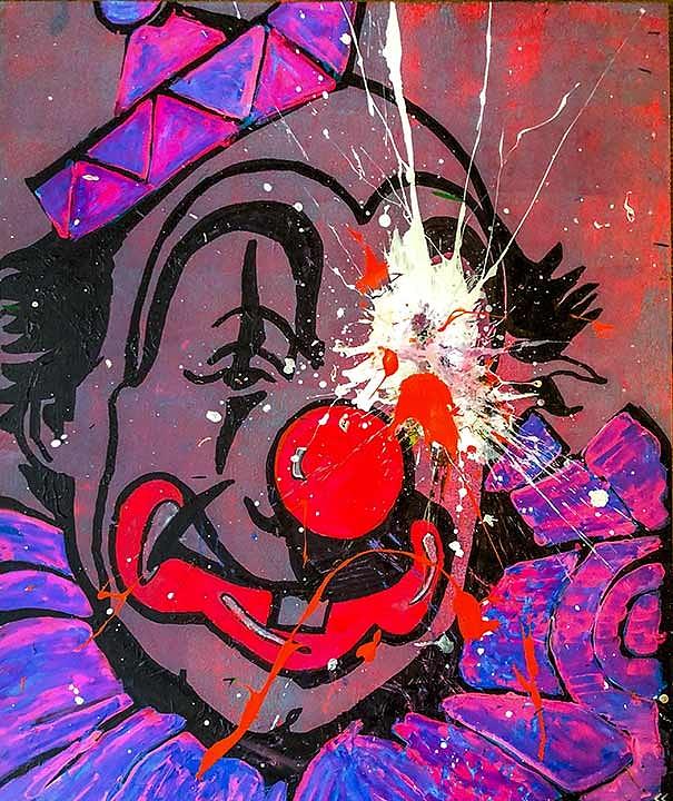 Toronto Painting - Sledgehammer Face Clown #22 by Chris Crewe Toronto Painting - Sledgehammer Face Clown #22 by Chris Crewe