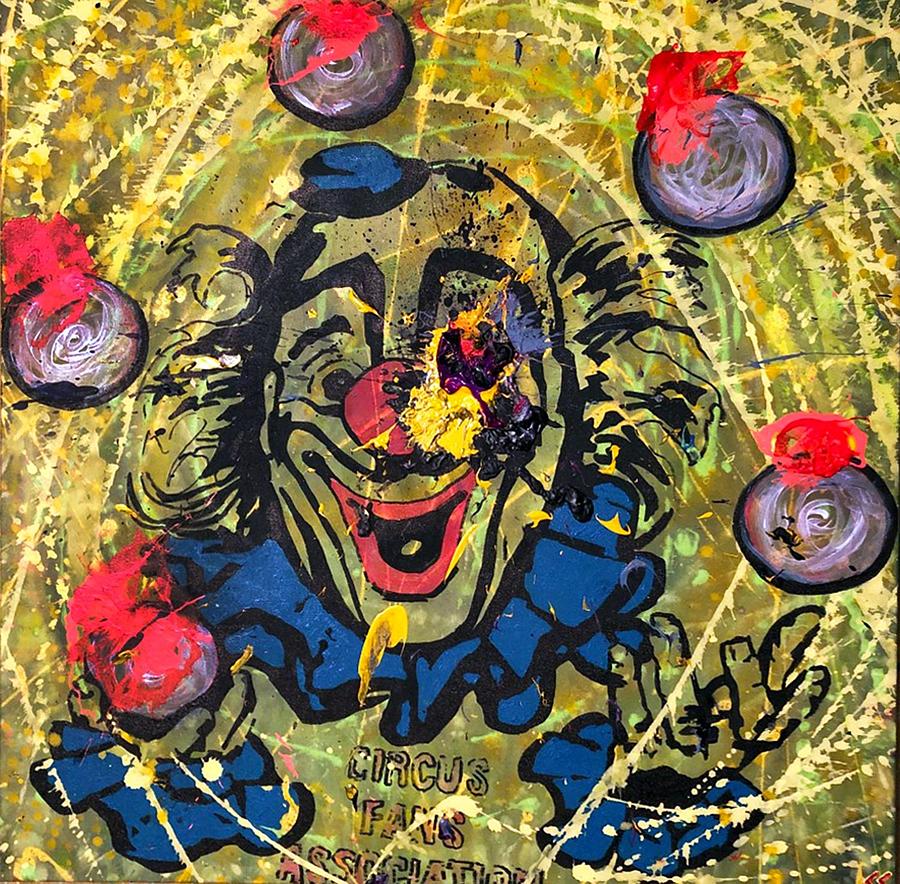 Sledgehammer Face Clown #9 Painting by Chris Crewe - Fine Art America