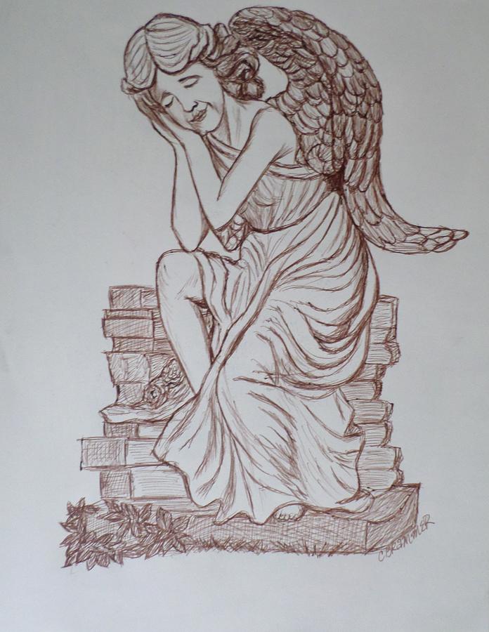 Sleep In Peace Drawing by Christy Saunders Church