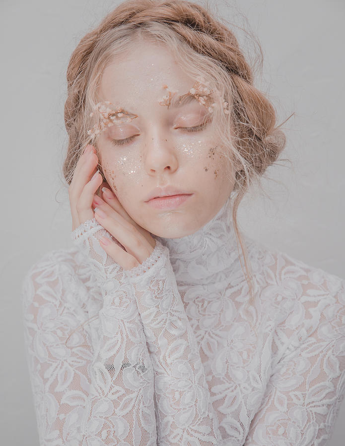 Portrait Photograph - Sleeping Beauty by Michaela Durisova