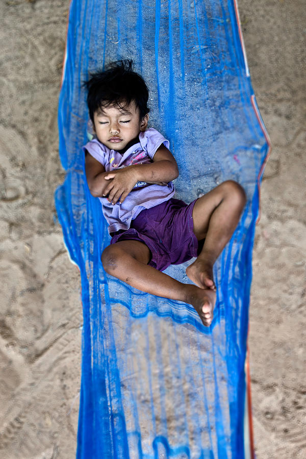 Sleeping Child, Cambodia Photograph by Mark Boyle