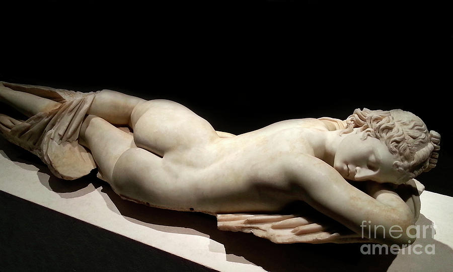Sleeping Hermaphrodite, Roman Art 1st Century, Marble Photograph by Roman