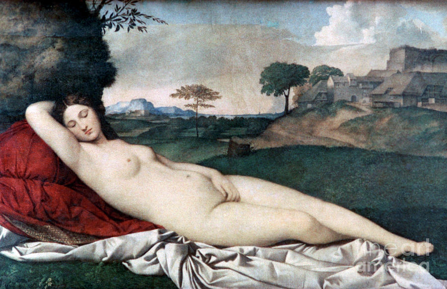 Sleeping Venus, C1510. Artist Giorgione Drawing by Print Collector