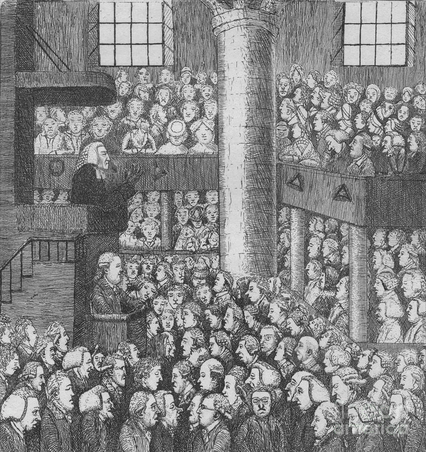 Sleepy Congregation, 1785 Drawing by Print Collector