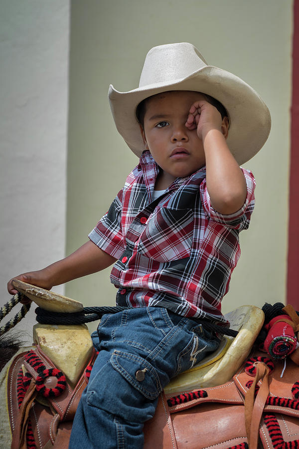 Cowboys Photograph - Sleepy Cowboy by Dane Strom Cowboys Photograph - Sleepy Cowboy by Dane Strom