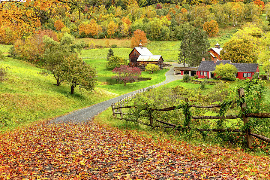 Sleepy Hollow Farm in Autumn Photograph by Rod Best