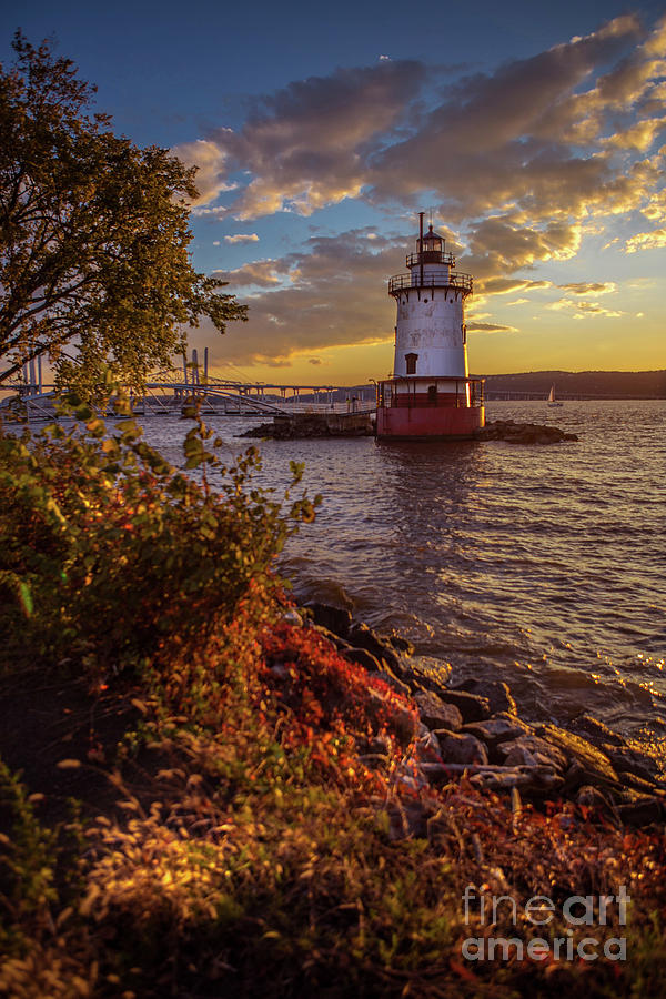 Sleepy Hollow Lighthouse in Autumn Photograph by Marie Barcia - Fine ...