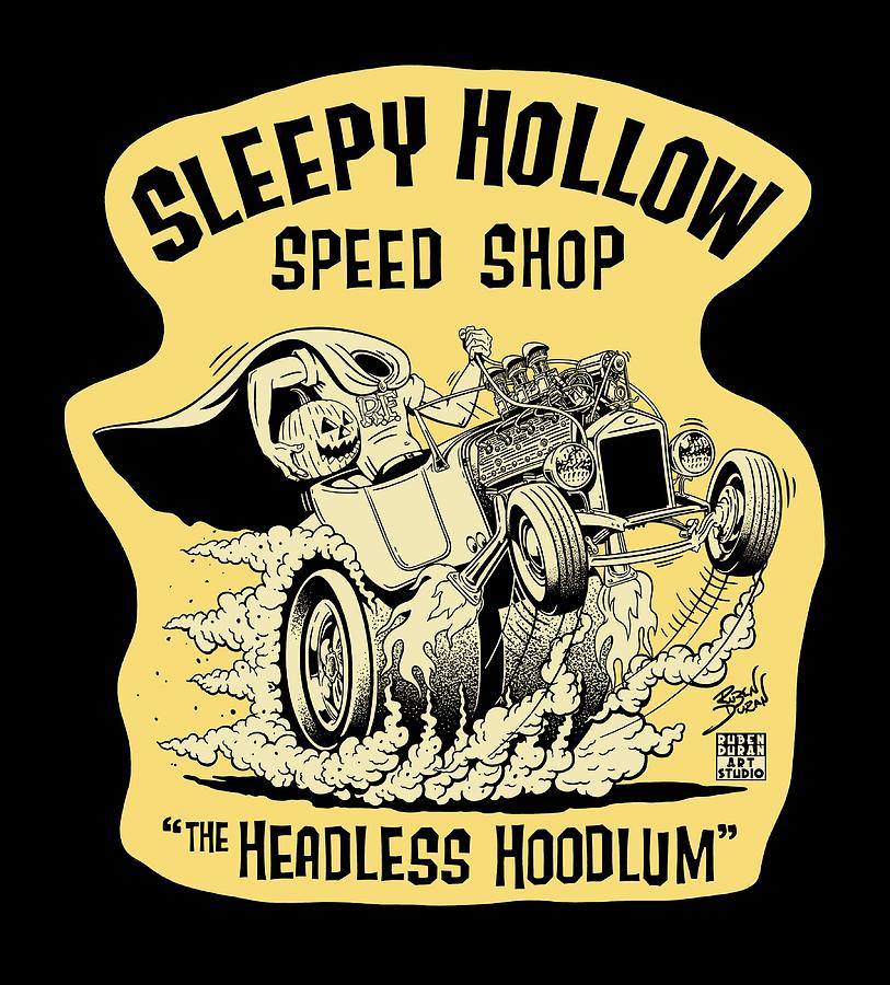 Halloween Digital Art - Sleepy Hollow Speed Shop Vintage by Ruben Duran