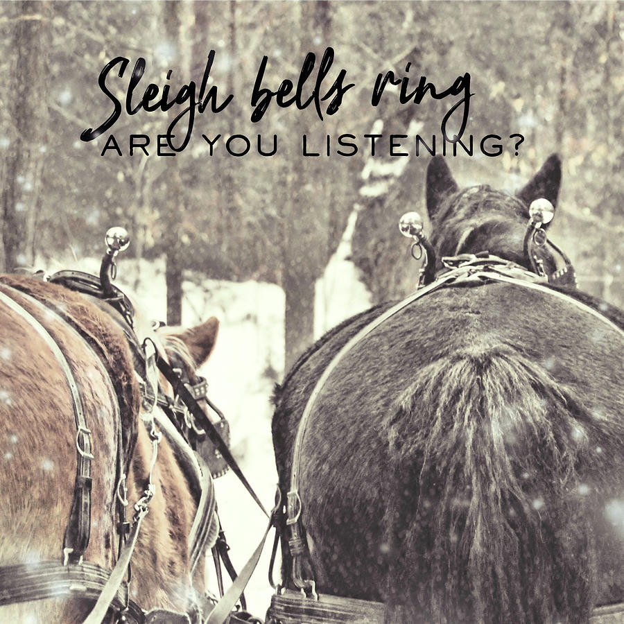 SLEIGH BELLS quote Photograph by Dressage Design