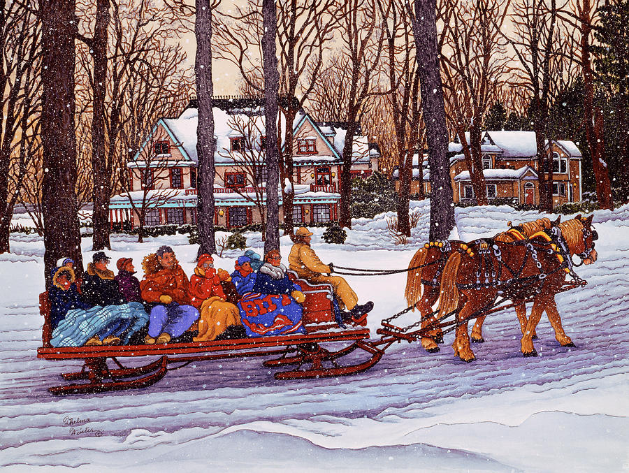 Sleighride 2001 Painting by Thelma Winter