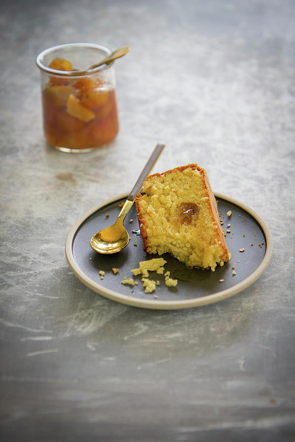Slice Tahini Cake With Kumquat Photograph by Patricia Miceli