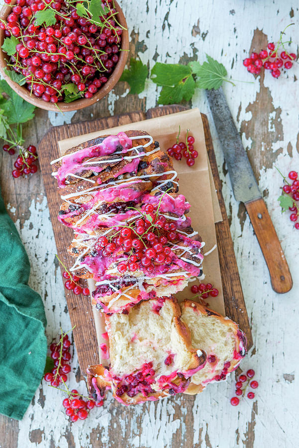 Sliced Bread With Redcurrants Photograph by Irina Meliukh