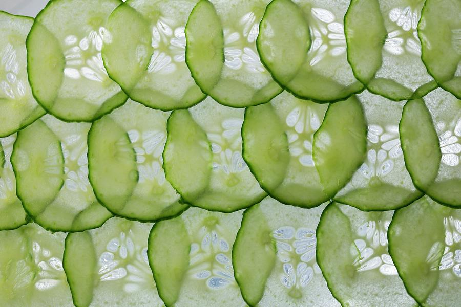 Sliced Cucumber Photograph by Nicole Godt