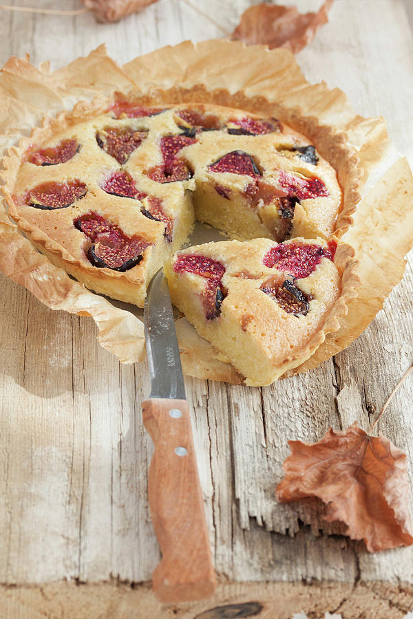 Sliced Fig And Almond Pie Photograph by Gousses De Vanille