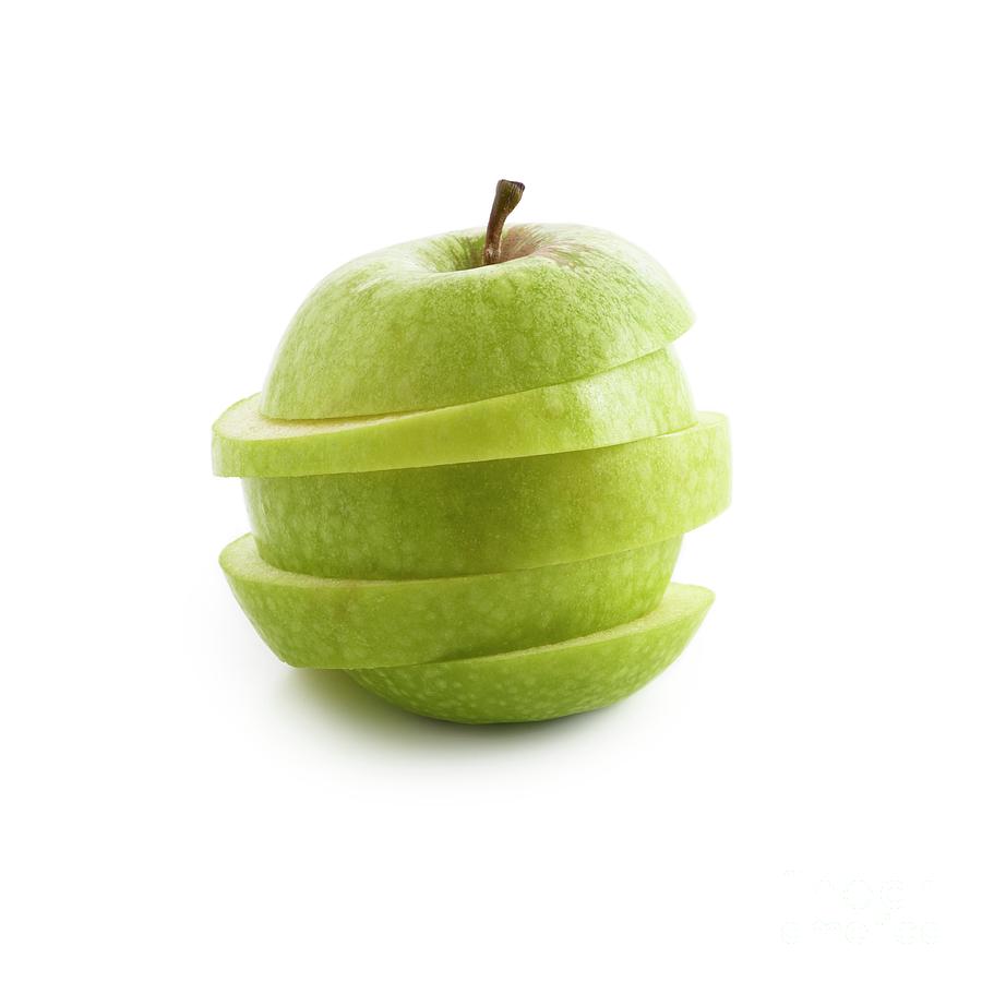 Apple Photograph - Sliced Green Apple by Science Photo Library