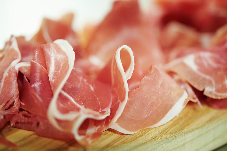 Sliced Parma Ham close Up Photograph by Greg Rannells