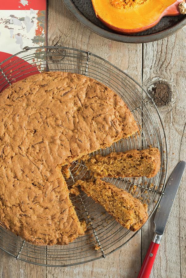 Sliced Pumpkin Cake On A Cooling Rack Photograph by Sonia Chatelain