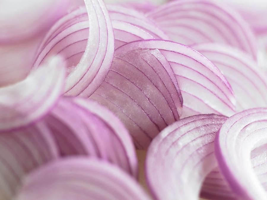 Sliced Red Onion close-up Photograph by Atkinson / Sue Dr.