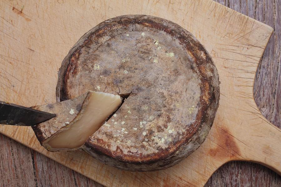 Sliced Tomme De Savoie seen From Above Photograph by Frank Weymann