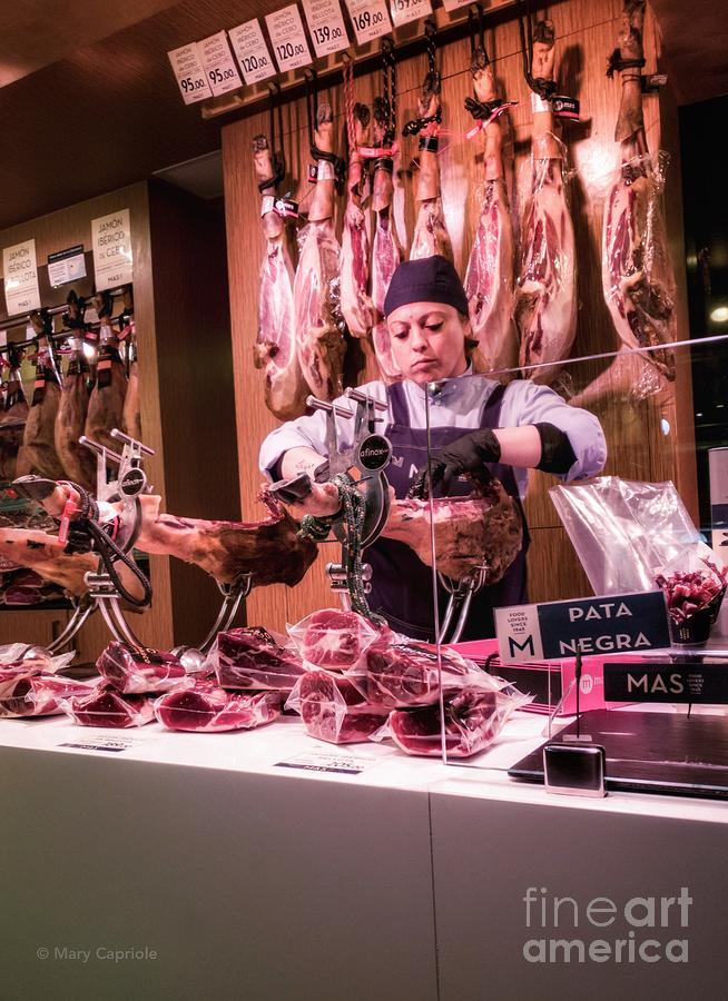 Slicing Hamon at La Boqueria by Mary Capriole Slicing Hamon at La Boqueria by Mary Capriole