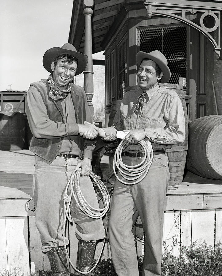 Slim Pickens And Will Rogers, Jr Photograph by Bettmann