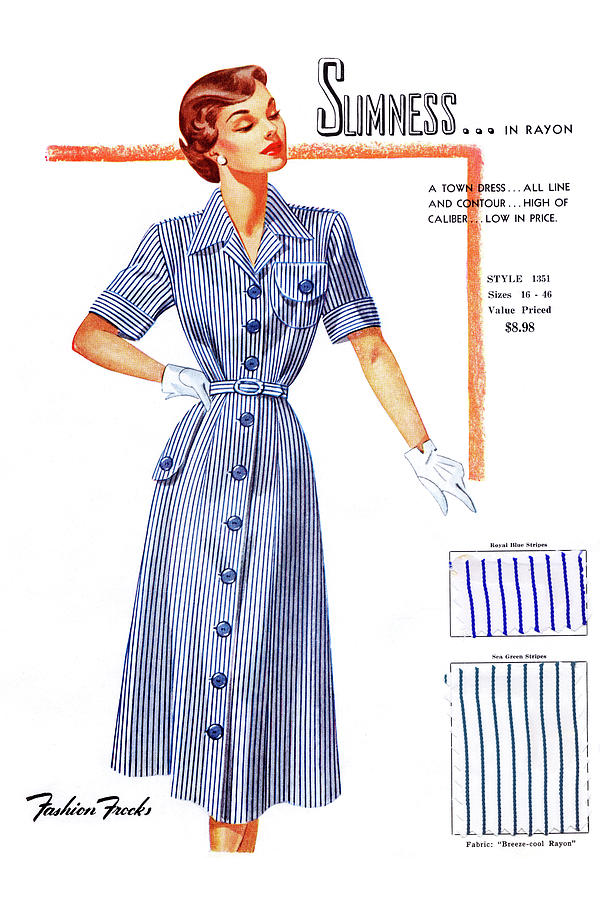 Slimness... in Rayon Painting by Fashion Frocks Slimness... in Rayon Painting by Fashion Frocks