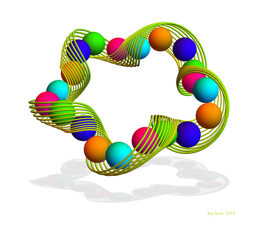 Slinky Spheres Digital Art by Dan Bach