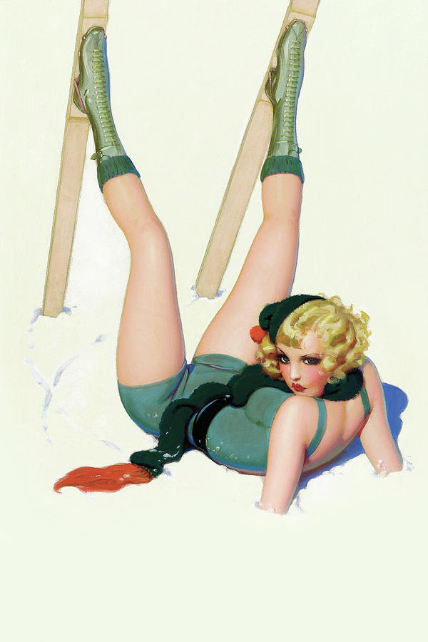Slipping Beauty! Painting by Enoch Bolles