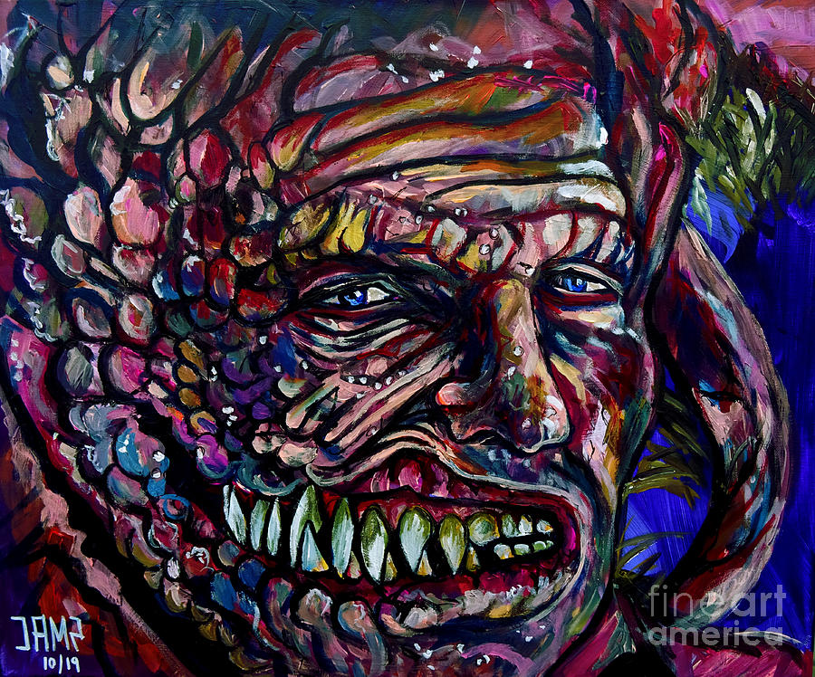 Slither Painting - Slither Michael Rooker by Jose Mendez Slither Painting - Slither Michael Rooker by Jose Mendez