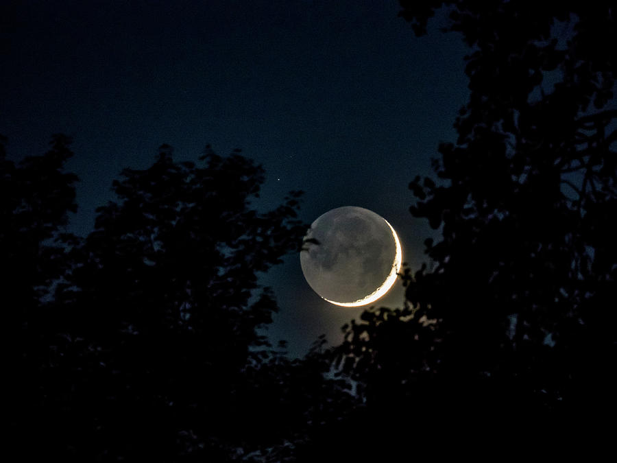 Sliver Moon Photograph by Tyler Bates