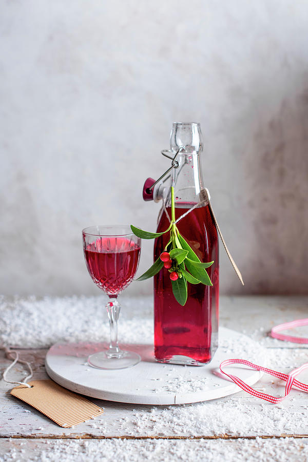 Sloe Gin As A Gift For Christmas Photograph by Magdalena Hendey
