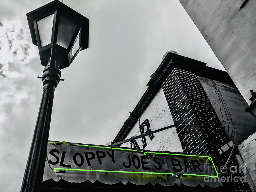 Sloppy Joes Bar Neon Green Photograph
