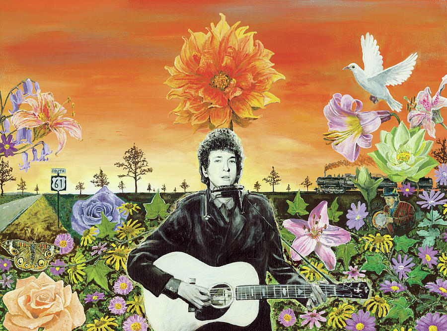 Bob Dylan Painting - Slow Train Coming by Stuart Hampton