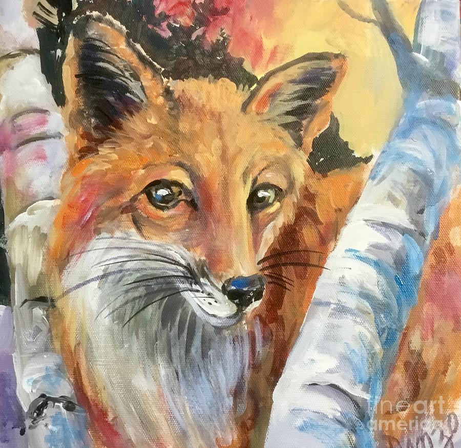 Sly fox Painting by Lorraine Danzo - Pixels