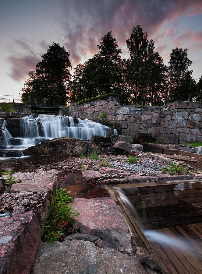 Small Artificial Waterfalls Photograph by David Olsson