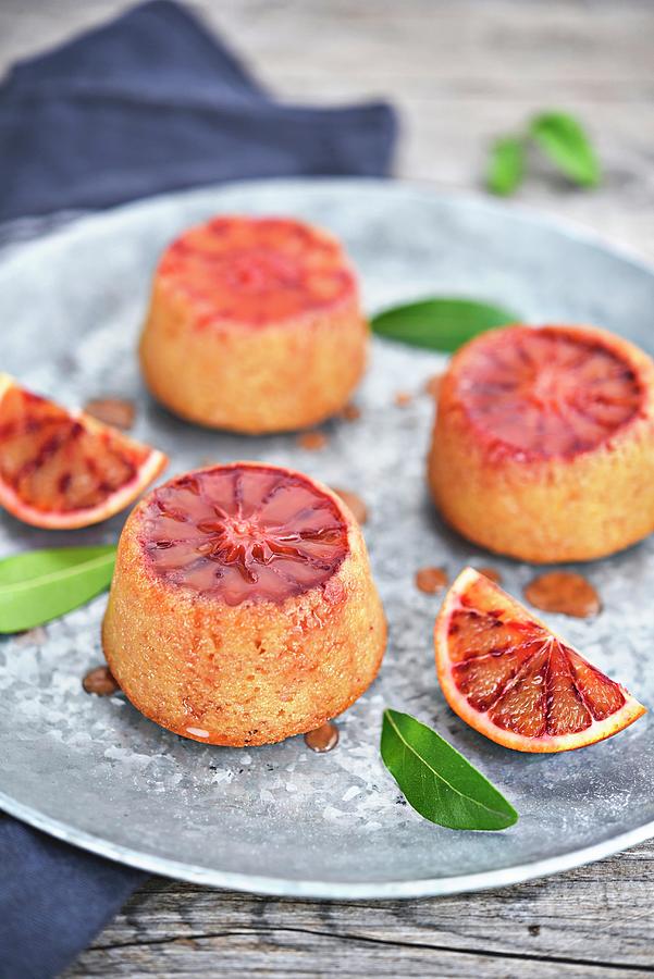 Small Blood Orange Cakes Photograph by Syl D Ab