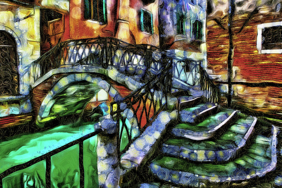 Small Bridge Venice Italy by Mad Artist Small Bridge Venice Italy by Mad Artist