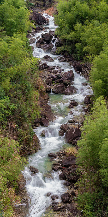 Small Cascade 1x2 Vertical Photograph by William Dickman