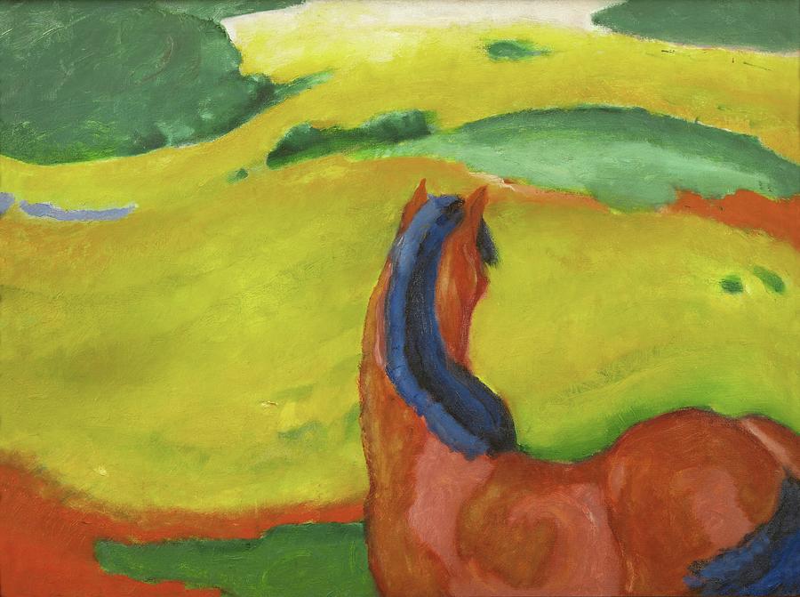 Small Composition III. Oil on canvas. Painting by Franz Marc -1880-1916-