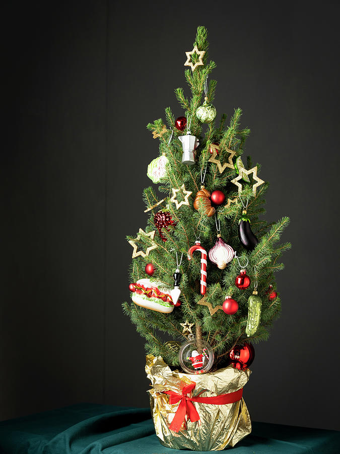 Small Decorated Christmas Tree Photograph by Manuela Rther