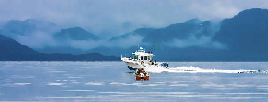 Small Fishing Boat Passed by Large Fishing Boat Photograph by Darryl Brooks