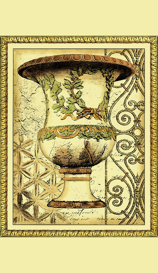 Vase Painting - Small Gardens Of Versailles II (hl) by Vision Studio