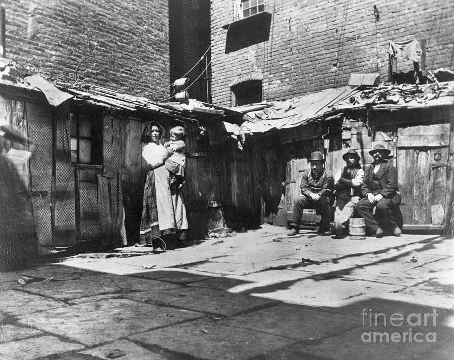 Small Group Of Poor In Lower East Side Photograph by Bettmann