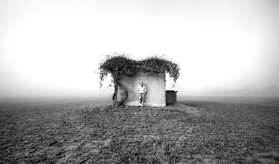 Fog Photograph - Small Houses by Carlo Ferrara