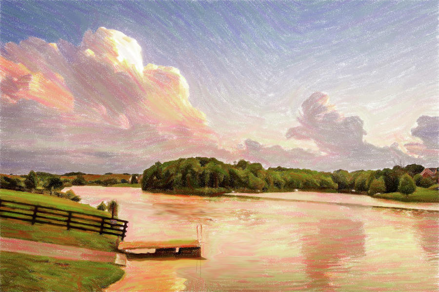 Small Lake In Central Kentucky Digital Art