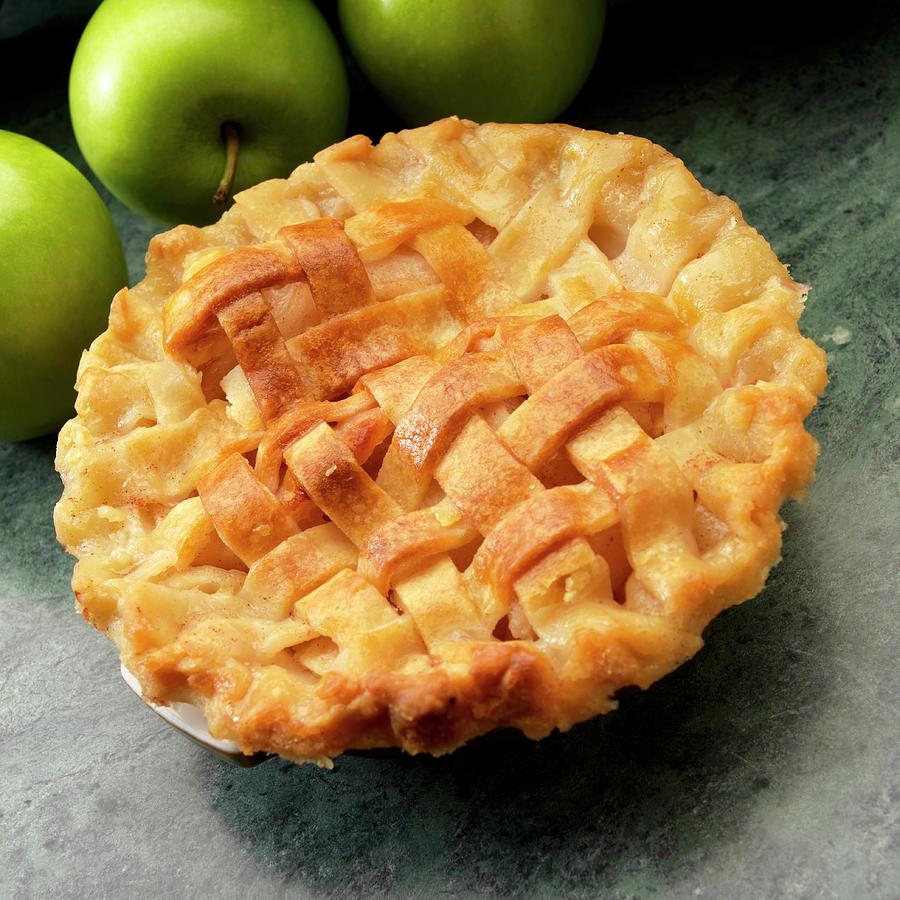 Small Lattice Top Apple Pie With Granny Smith Apples Photograph by Paul Poplis