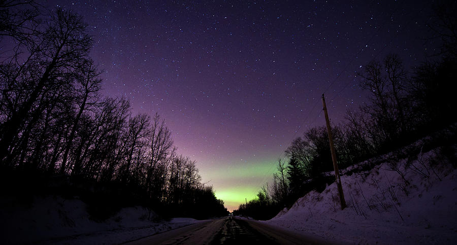 Small Northern Lights In Winter Photograph by Dear Blue